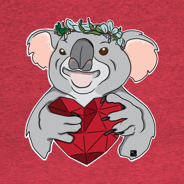 Koala with Eucalyptus Crown by AltTabStudio